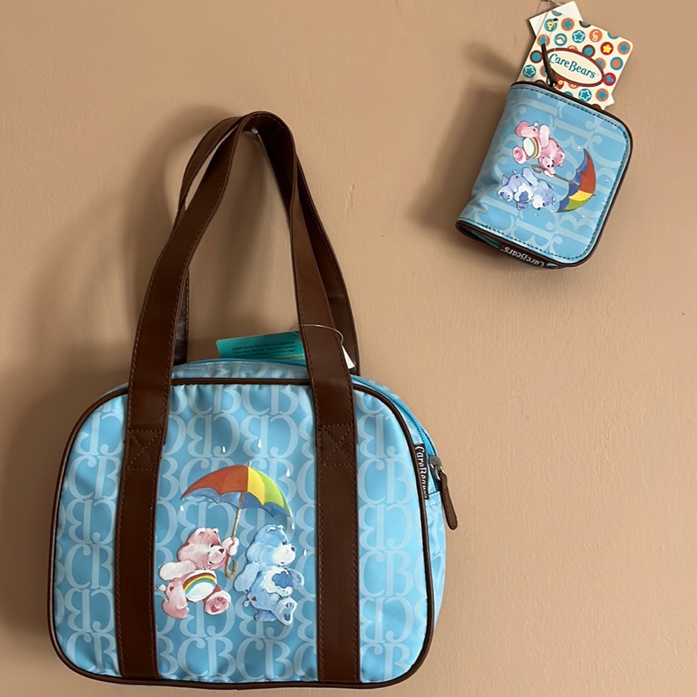 Care Bears Hand Bag & Wallet Cheer Grumpy New Old Stock Mid 2000’s